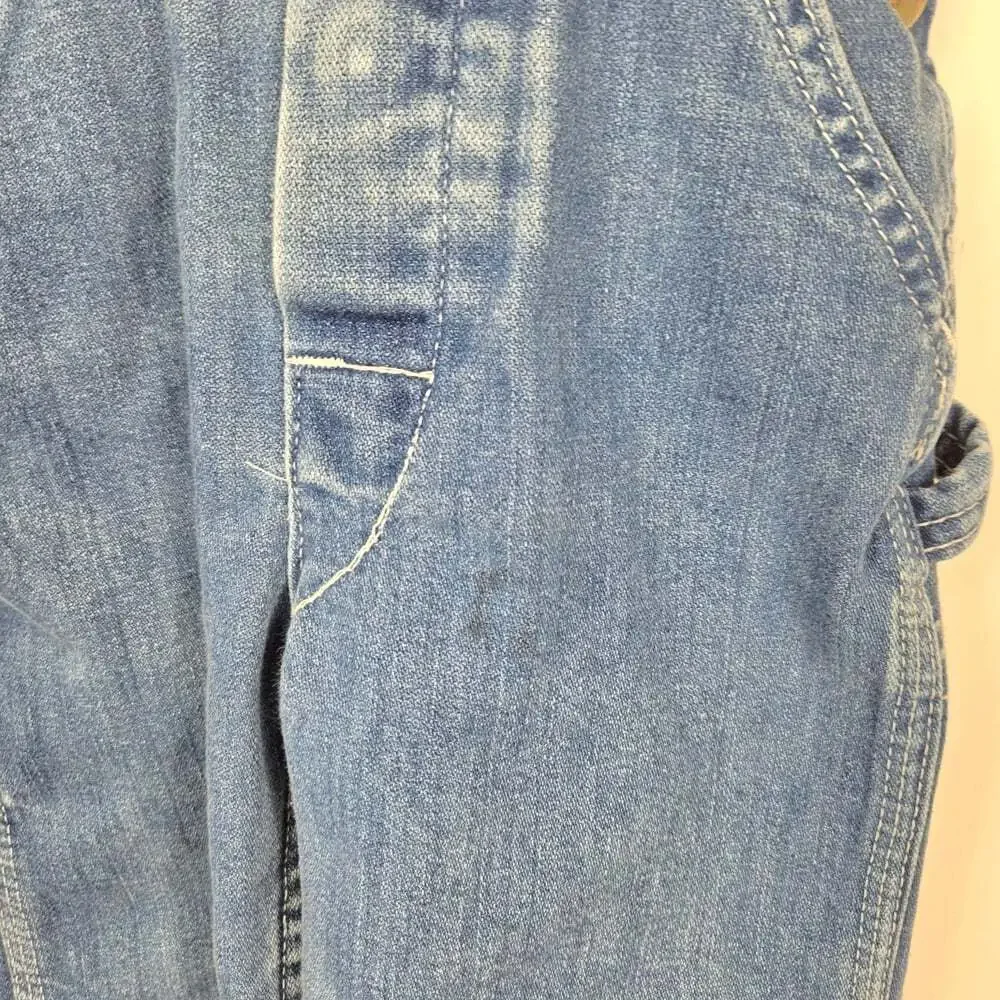 Vintage Carhartt Kids Denim Overalls 5-7Y Blue Workwear Made Canada